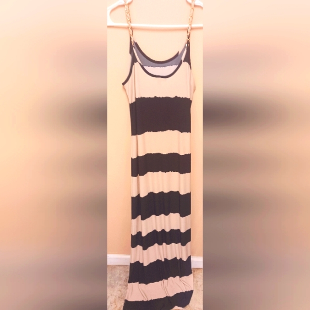 MSK Maxi gold chain shoulder straps